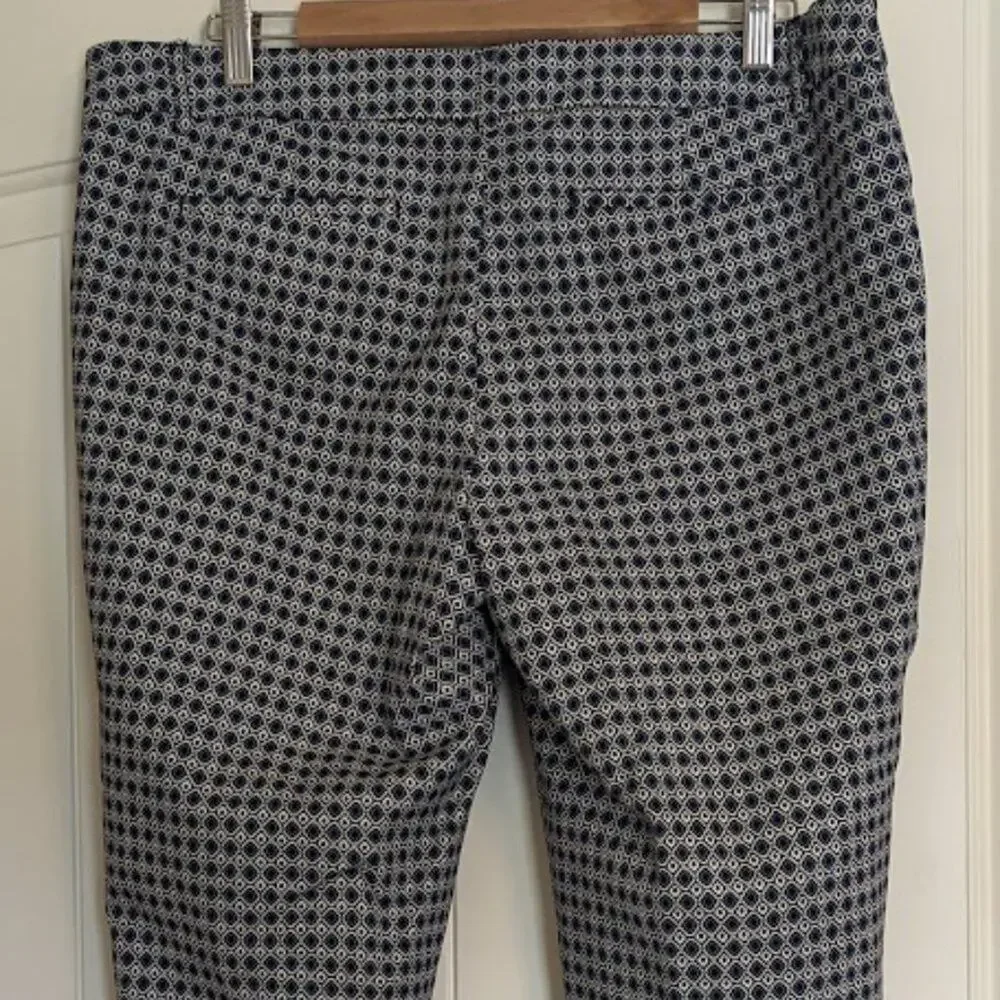 HILARY RADLEY Women's Capri Pant Size 12 Stretch Geometric Straight Mid Rise - Picture 9 of 15